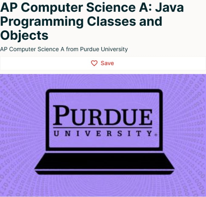 AP Computer Science A Java Programming Classes and Objects – Perdue University