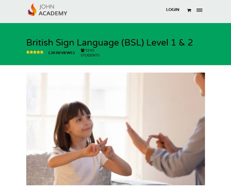 British Sign Language (BSL) Level 1 & 2 – John Academy
