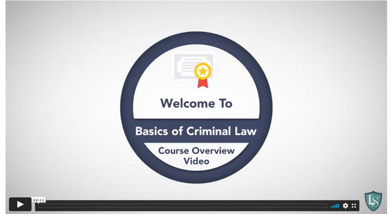CRM-101 Basics of Criminal Law