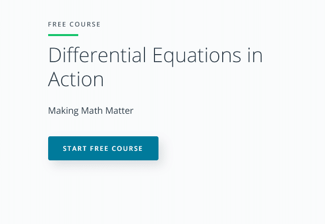 Differential Equations in Action – Udacity