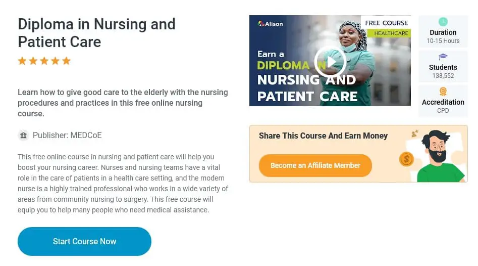 Diploma in Nursing and Patient Care