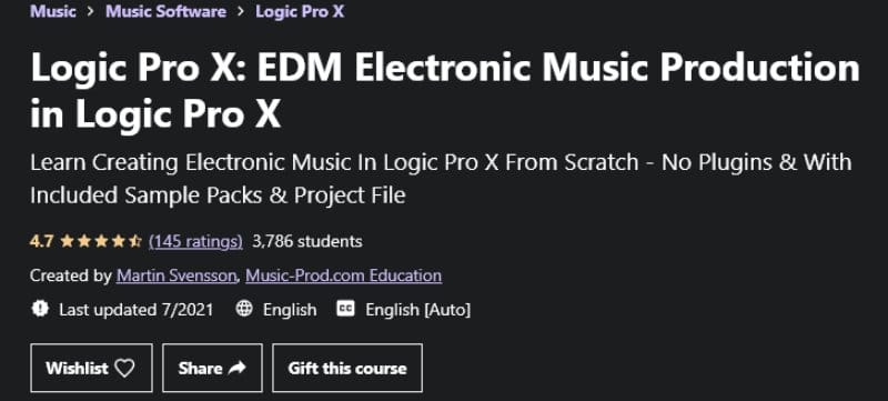 EDM Electronic Music Production in Logic Pro X – Udemy