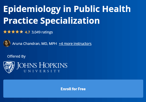 Epidemiology in Public Health Practice Specialization
