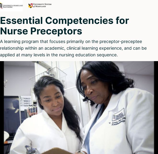 Essential Competencies for Nurse Preceptors