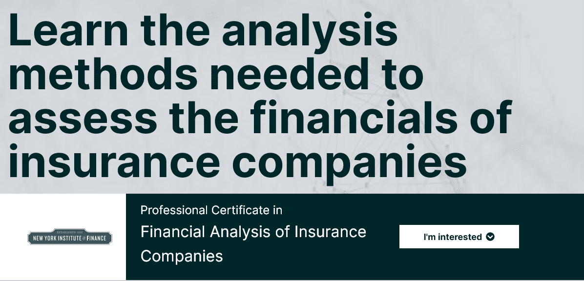 Financial Analysis of Insurance Companies