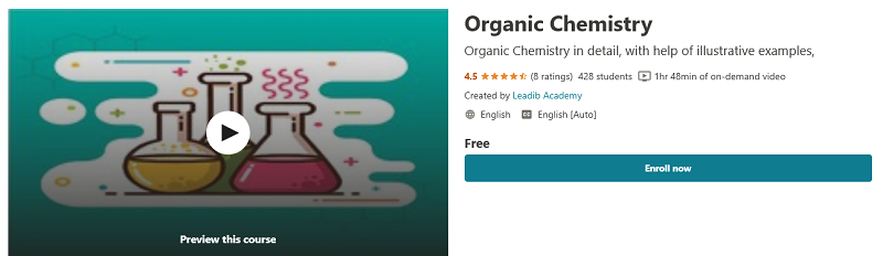 Free Organic Chemistry Course – Udemy