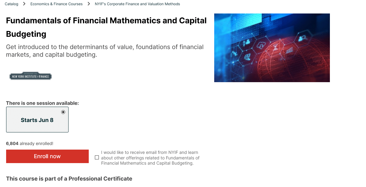 Fundamentals of Financial Mathematics and Capital Budgeting