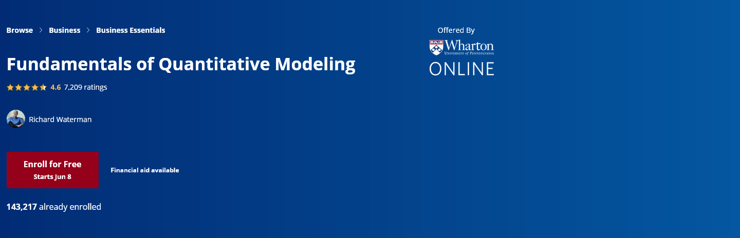 Fundamentals of Quantitative Modeling