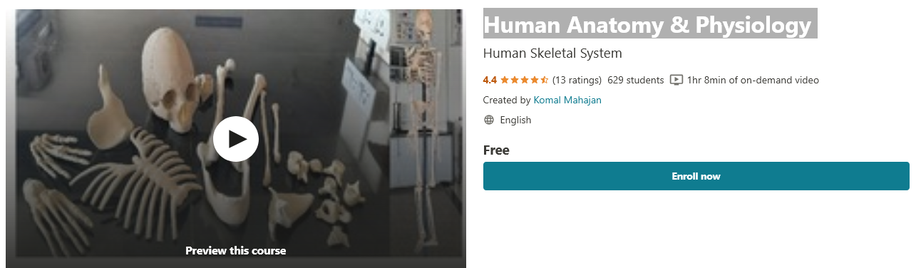 Human Anatomy & Physiology – Udemy