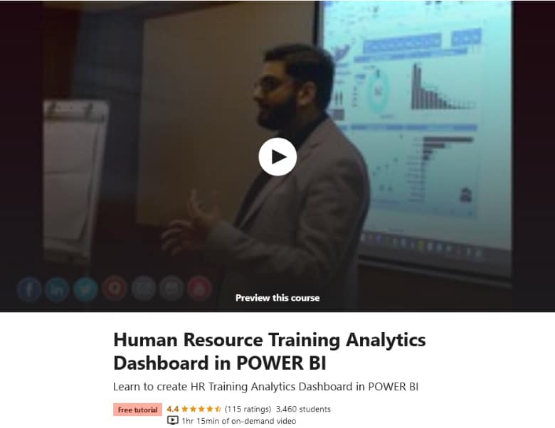 Human Resource Training Analytics Dashboard in POWER BI