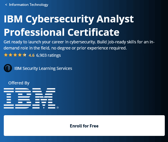 IBM Cybersecurity Analyst Professional Certificate