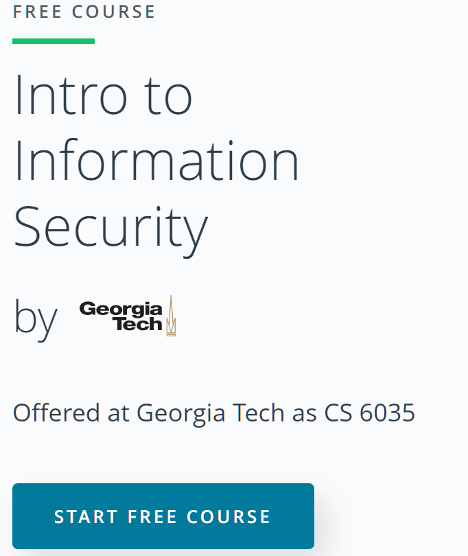 Intro to Information Security – Georgia Tech