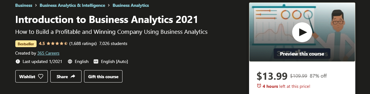 Introduction to Business Analytics – Udemy
