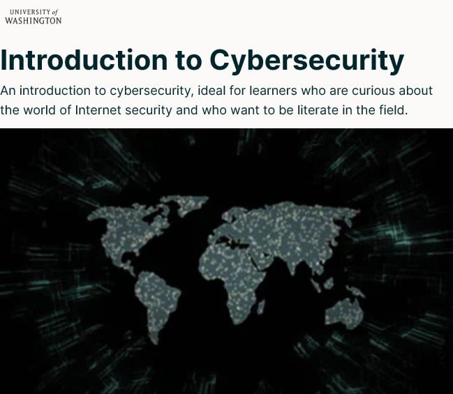 Introduction to Cybersecurity – University of Washington