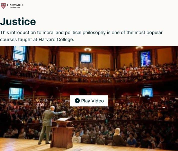 Justice – Harvard University