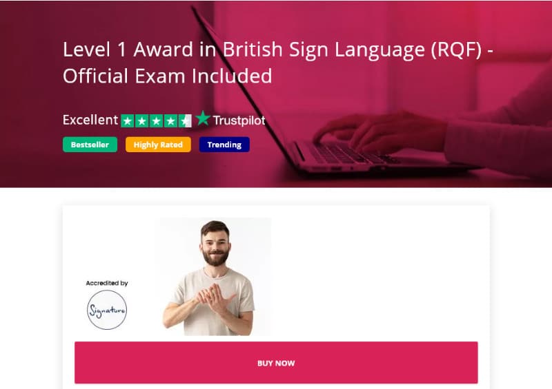 Level 1 Award in British Sign Language (RQF) - Official Exam Included – Lead Academy