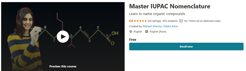 Master IUPAC Nomenclature – Udemy