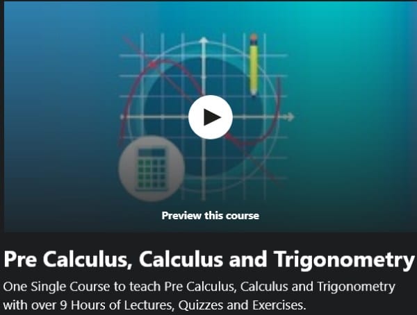 Pre Calculus, Calculus, and Trigonometry