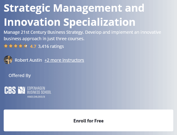 Strategic Management and Innovation Specialization