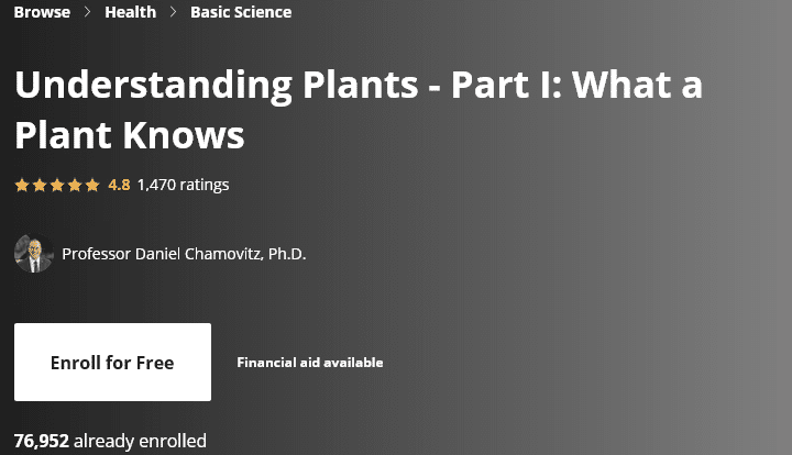 Understanding Plants - Part I: What a Plant Knows – Tel Aviv University