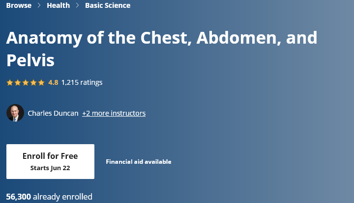 Yale University Anatomy of the Chest, Abdomen, and Pelvis